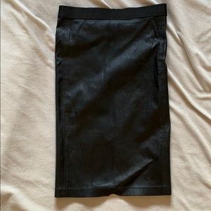 Helmet Lang Leather Skirt (Pencil)